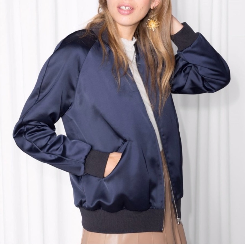 & Other Stories Navy Bomber Jacket